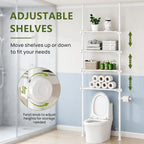 ALLZONE Tension Mount Over The Toilet Storage Shelf, No-Drill, Slim Design - Image 3