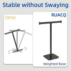 RUACQ T-Shape Hand Towel Holder Stand, 16inch, Matte Black - Image 5