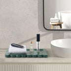 Scalloped Natural Marble Tray - Decorative Stone Tray for Bathroom & Vanity - Image 3