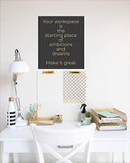 BLU MONACO | Gold Desk Organizer Set for Women 6 Piece | Mail Sorter Organizer Countertop with Letter Sorter for Desk | Steel Desktop Organizer with Mesh Pen Holders - Image 2