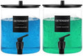 TIPGO 1 Gallon Glass Laundry Detergent Dispenser with Spigot, 128 oz Liquid Laundry Soap and Fabric Softener Container, Wide Mouth Detergent Holder with 6 Waterproof Labels (2 Pack) by TIPGO