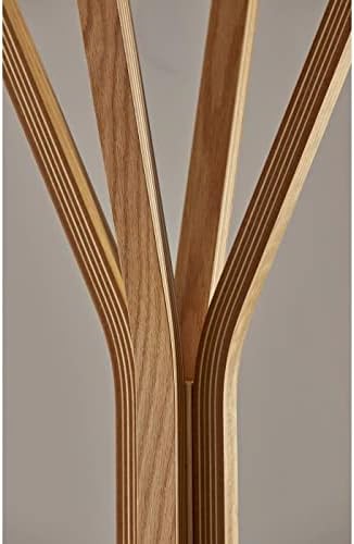 Adesso Toby Coat Rack with Natural Oak Finish – Space-Saving Entryway Organizer Perfect for Coats, Bags, Purses and Hats – 6 Hooks, 68.25" Tall - Image 5