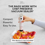 Chef Preserve Reusable Vacuum Sealer Bags for Food – 60 BPA-Free Food Storage Bags, Freezer, Microwave – Odor-Resistant, Leak-Proof – Compatible with Chef Preserve Vacuum Sealers - Image 4
