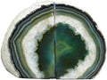 Nature's Decorations Agate Bookends - A+ Quality Green Geode with Non-Skid Rubber Bumpers for Shelves, Office, Home Decor, Heavy Duty Cute Stone (3-4 LB) by NaturesDecorations