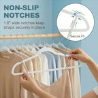 HOUSE DAY Ivory Plastic Hangers 100 Pack, Ultra-Thin Heavy Duty Non-Velvet - Image 6