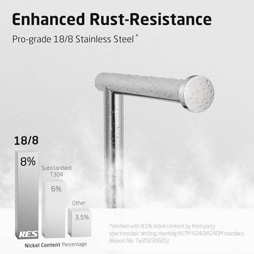 KES Freestanding Toilet Paper Holder, Marble Base, SUS304, Polished, 20.3in - Image 4
