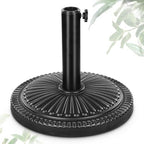 FRUITEAM 17.8" 33 lbs Round Patio Umbrella Base Pre-Filled Umbrella Stand Sun-Flower-Pattern Heavy Duty Market Umbrella Base Stand for Patio, Outdoor, Swimming Pool, Black by FRUITEAM