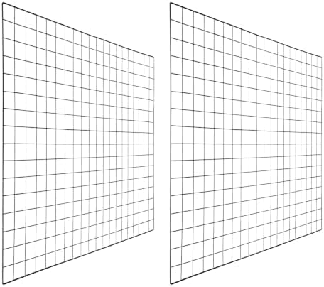 PATIKIL Wire Grid Panels Gridwall Panel 39" x 32" Black 2Pcs by PATIKIL