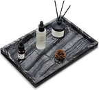 Real Natural Marble Tray for Bathroom, Vanity, Kitchen Counter & Desktop by Zilukar