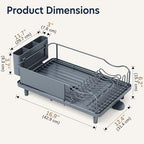 KINGRACK Dish Drying Rack for Kitchen Counter, Dish Drainer with Cup Holder - Image 2