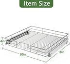 LOVMOR Pull Out Cabinet Organizer 20" W x 18" D, Kitchen Cabinet Pull Out Shelves Slide Out Storage… - Image 3