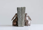 Creative Co-Op Decorative Resin Rabbit Bookends, Distressed Bronze Finish - Image 3
