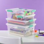 Sterilite Clip Box, Stackable Clear Plastic Bins- Mini, 24-Pack - Image 4