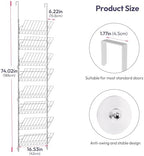 SWTYMIKI Over the Door Shoe Organizer - Adjustable 8 Tier Hanging Shoe Rack Organizer, Metal Heavy Duty Behind Door Storage or Wall Mount Shoes Shelf for Flats, Heels, Sneakers, Boots, White - Image 2