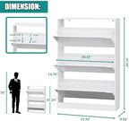Xixini Shoe Storage Cabinet for Entryway with 3 Flip Drawers, Sturdy Wood Hidden Shoe Storage, Freestanding Narrow Slim Shoe Organizer for Front Door Entrance, Living Room, Hallway, Bedroom, White - Image 2