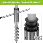 Beach Umbrella Sand Anchor for 1-2" Outdoor Umbrella Poles - Image 4