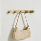 Coat Rack Wall Mounted,Champagne Bronze Zinc Alloy with 5 Hooks - Image 4