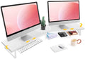 Across-Star Dual-Monitor Stand for Desk - Large Adjustable Length and Angle Riser for 2 Monitors, Double Computer Desktop Organizer, Shelf for TV, Laptop, Printer by Acorss-Star