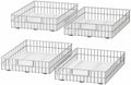 Pull out Cabinet Organizer, Stainless Steel 4-Pack (20.1"W x 21"D) Full-Extension Slide out Drawer, Adhesive Roll out Can Spice Storage Basket Shelf Rack for Pantry, Kitchen, Bathroom, Home Closet by Kitstorack