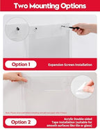 Wall-Mounted Parchment Paper Sheets Holder, Wax Paper & Deli Wraps Organizer for 10×10in/12×12in, Clear Acrylic Dispenser with Screws & Tapes for Kitchen & Bakery, Holds 100–200 Sheets - Image 6
