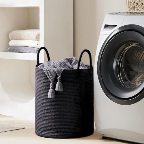 YOUDENOVA Woven Rope Laundry Hamper Basket, 58L Blanket Basket for Nursery - Image 5
