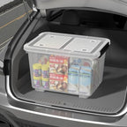 Farmoon 50 QT Clear Wheeled Storage Bin, Plastic Latch Box with Lid, 4 Pack - Image 6