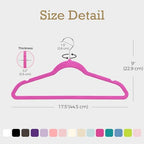 HOUSE DAY Rosy Red Velvet Hangers 60 Pack, Premium Non Slip Clothes Hanger - Image 5