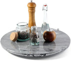 Marble Lazy Susan, 16 in Lazy Susan Turntable Organizer for Cabinet Pantry Kitchen Countertop Fridge Bathroom Makeup Vanity Countertop - Grey by BCS