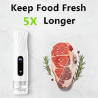 Compact Vacuum Sealer for Food Storage: Portable Handheld Food Sealer, 80kPa Suction, 1800mAh Battery, 30 Reusable Vacuum Bags, Preserve 5X Freshness with Easy Operation - Image 6