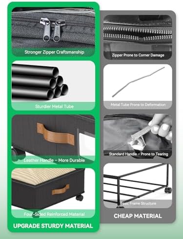 Under Bed Storage with Wheels, Under the Bed Storage Containers Lids - Image 6