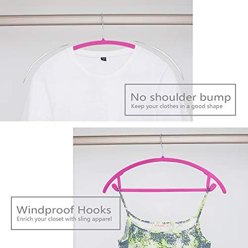 MIZGI Velvet Hangers 50 Pack, Patented Rounded Shoulder Sweater Hangers - Image 4