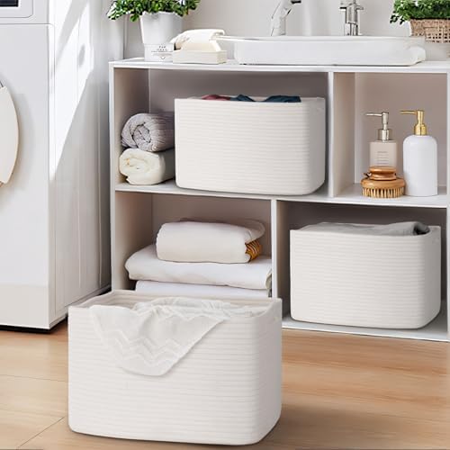 Baskets for Organizing,Storage Baskets,3 Pack Baskets for Shelfves,15"×10"×9" Woven Basket,toy storage bins,bins for organization - Image 2