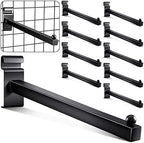 Oudain 10Pcs Gridwall Hooks 12 Inch Heavy Duty Grid Wall Hangers, Black by Oudain