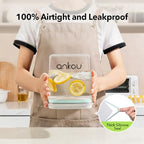 Ankou Food Storage Container Sets, 2.8 Qt + 4.2 Qt Airtight Canisters with Lids and 130ml Scoop, BPA-Free Plastic Pantry Containers for Flour, Sugar, Rice - Image 3