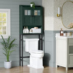 Over The Toilet Storage, Bathroom Over The Toilet Organizer, Above Toilet Storage with Double Doors and Soft Hinges Over Toilet Storage Shelf Over The Toilet Storage Cabinet (Forest Green) - Image 5