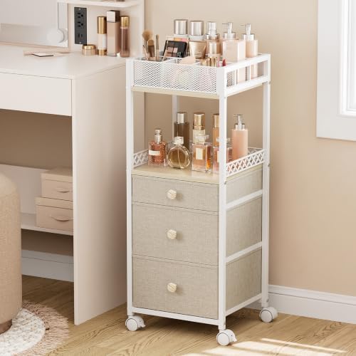 Plaviya Makeup Organizer Cart 3 Drawers for Perfume, Skin Care, Nail Polish by Plaviya