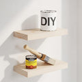Homeforia 12 Inch DIY Floating Shelves, High-End Solid Pine Wood, Set of 3 by Homeforia