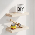 Homeforia 12 Inch DIY Floating Shelves, High-End Solid Pine Wood, Set of 3 by Homeforia