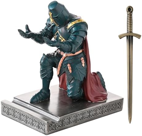 Medieval Templar Vanguard Officer Knight Pen Holder Desk Organizers Green - Image 5