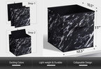 Sorbus 11 x 11 Storage Cubes, Foldable Fabric Bins (4 Pack, Marble Black) - Image 3