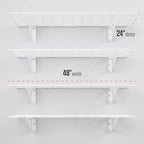 SafeRacks Steel Garage Wall Shelves 4-Pk w/Hooks, 500lb, White (24x48) - Image 3