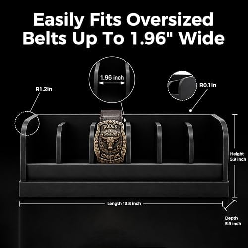MinBoo Bamboo Belt Organizer Box,6 Grids Belt Rack for Closet and Drawer, Belt Storage Organizer and Displayer for Men Women - Image 3