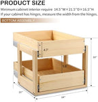 Mulush Pull Out Cabinet Organizer 14''W×21''D×16''H Slide Out Drawer - Image 3