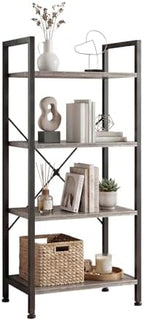 DUMOS 4 Tiers Open Bookshelf, Classic Freestanding Tall Display Shelf by DumosLifestyle