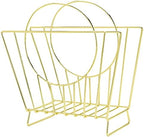 MyGift Brass Metal Magazine Holder, Mid-Century Document File Rack - Image 6