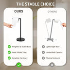Matte Black Freestanding Toilet Paper Holder Stand, 3.3 lbs Base - Image 4