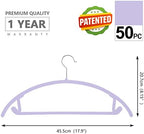 MIZGI Velvet Hangers 50 Pack, Patented Rounded Shoulder Sweater Hangers - Image 2