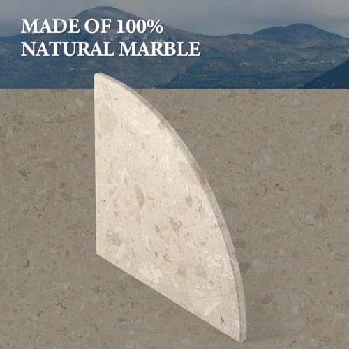 Koville 2Pcs Marble Corner Shower Caddies Shelves for Bathroom Counter - Image 4