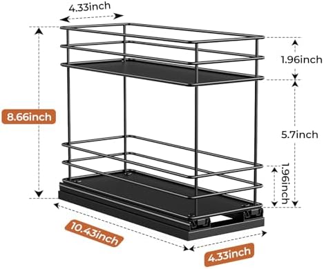 Mystozer Pull Out Spice Rack Organizer for Cabinet, Slide Out Spice Racks - Image 3