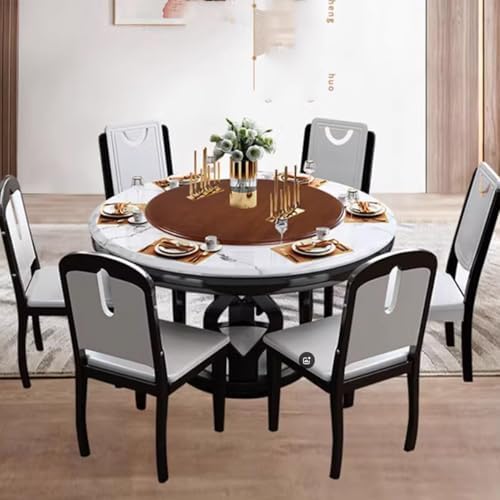 Large Lazy Susan Turntable Wooden Round Tray Rotating for Dining Table - Image 7